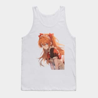 Asuka Langley Soryu Neon Genesis Evangelion Maid Dress 3 Tank Top